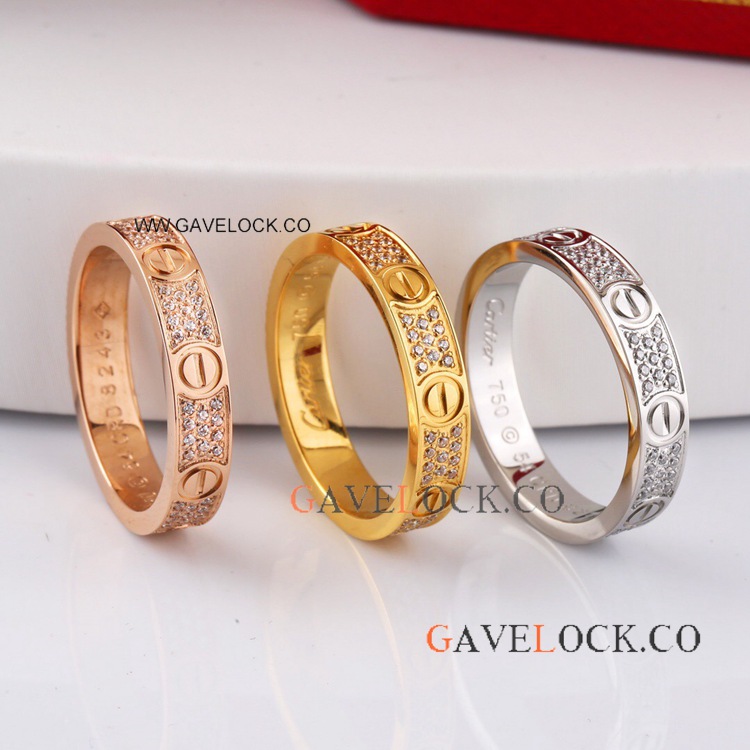 Copy Cartier Diamond Ring Love Rings